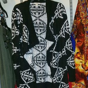 Black and white Inspired  Aztec print sweater